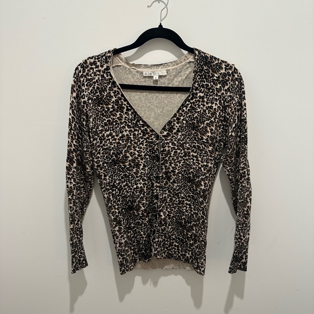 Cleo cheetah print cardigan